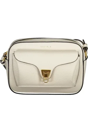 Coccinelle Femme, Sacs, Blanc, Taille: ONE Size Sac à Main Blanc en Cuir Beat Soft