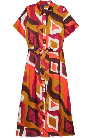 Fiorella rubino Femme, Robes, Multicolore, Taille: 52 FR Robe longue imprimée