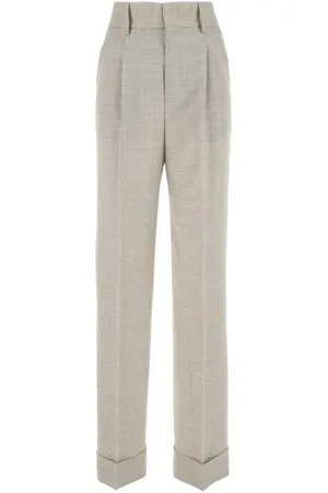 Serafini Femme, Pantalons, Gris, Taille: 36 FR Pantalon en Mélange de Laine Gris Clair Extensible