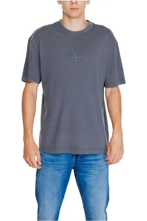 Calvin Klein Homme, Tops, Gris, Taille: S T-shirt Noir en Coton avec Logo