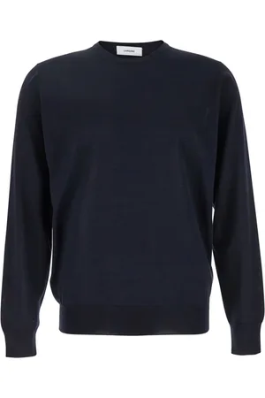 LARDINI Homme, Sweatshirts et sweats à capuche, Bleu, Taille: M Pulls élégants avec Girocollo ML