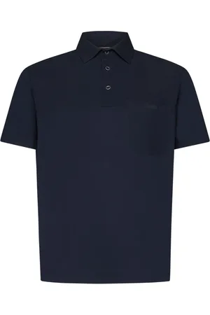 HERNO Homme, Tops, Bleu, Taille: M Polo Bleu avec Détails en Nylon