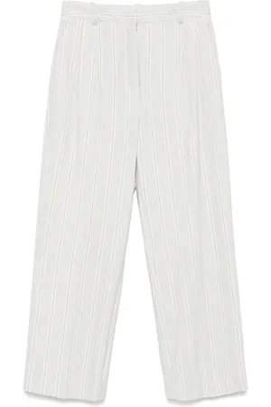 Circolo Femme, Pantalons, Gris, Taille: 38 FR Pantalon en mélange de coton bleu clair