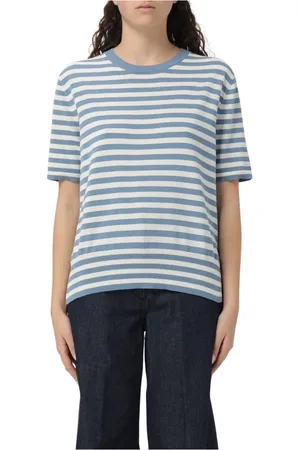 Aspesi Femme, Tops, Multicolore, Taille: 38 FR T-shirt en mélange coton, soie et lin