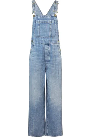 Cycle Femme, Combinaisons et Ensembles, Bleu, Taille: 38 FR Pantalon large en coton bleu