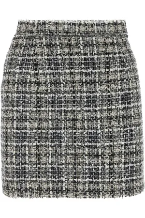 Alessandra Rich Femme, Jupes, Gris, Taille: 36 FR Jupe Mini en Tweed Brodé