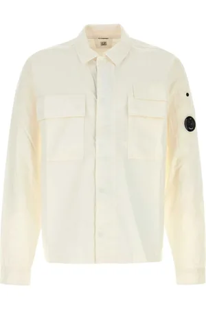 C.P. Company Homme, Chemises, , Taille: L Chemise Oxford Blanche pour Homme
