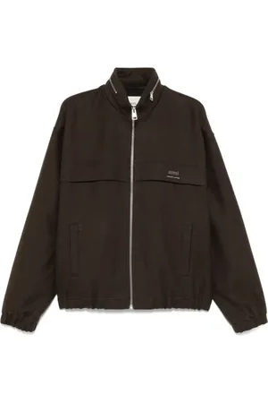 Ami Homme, Vestes, Brun, Taille: M Veste Casual en Laine Marron