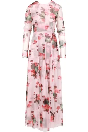 Serafini Femme, Robes, Multicolore, Taille: 40 FR Robe Rose en Tulle Floral