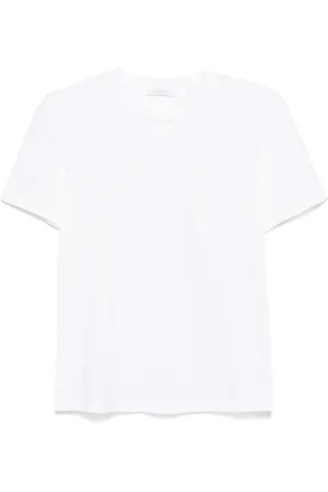 Paco rabanne Femme, Tops, Blanc, Taille: 38 FR T-shirts et Polos Blancs avec Logo Argenté