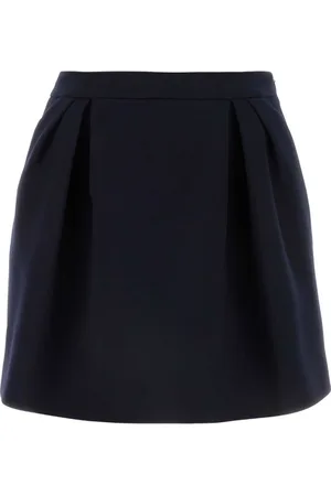 Alessandra Rich Femme, Jupes, Bleu, Taille: 36 FR Navy Wool Mini Skirt