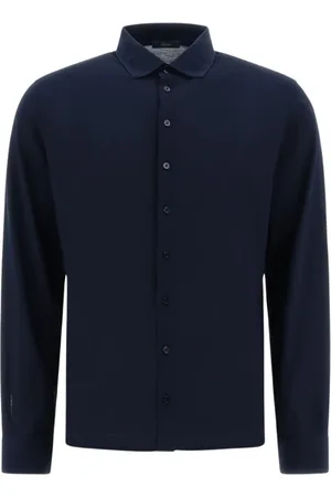 HERNO Homme, Chemises, Bleu, Taille: L Polo en Crêpe de Jersey