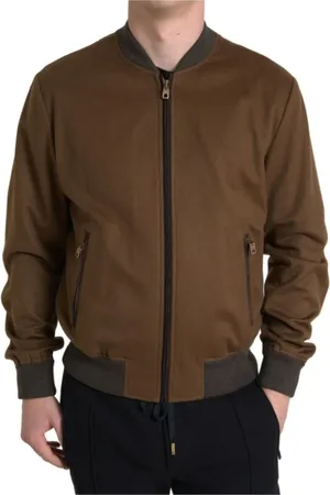Dolce & Gabbana Homme, Vestes, Brun, Taille: S Bomber en Cachemire Marron
