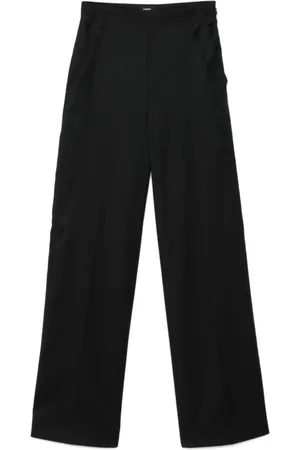 Pinko Femme, Pantalons, Noir, Taille: 38 FR Pantalon Décontracté en Laine Noire