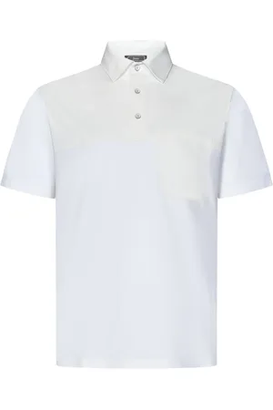 HERNO Homme, Tops, Blanc, Taille: XL Polo Blanc avec Nylon Extensible