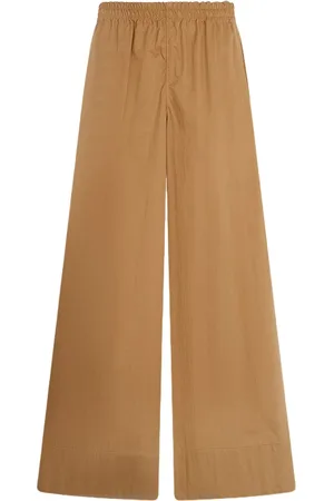 Liu Jo Femme, Pantalons, Brun, Taille: 38 FR Pantalon Flare en Nylon