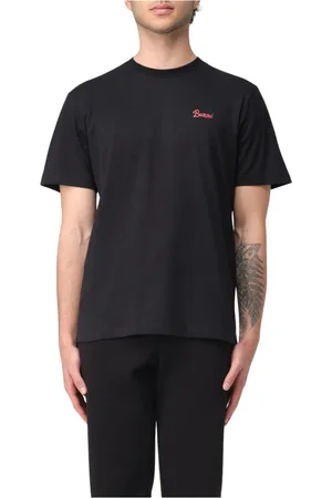 BARROW Homme, Tops, Noir, Taille: S T-shirt en coton avec logo imprimé