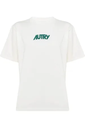 Autry Femme, Tops, Blanc, Taille: 36 FR T-shirts et polos blancs à col côtelé