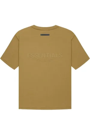 FEAR OF GOD Homme, Tops, , Taille: M T-shirt oversize ambre avec logo Essentials
