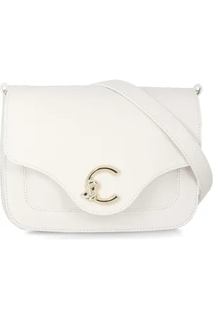 Coccinelle Femme, Sacs, , Taille: ONE Size Sac Bandoulière en Cuir Suédé Ivoire Femme