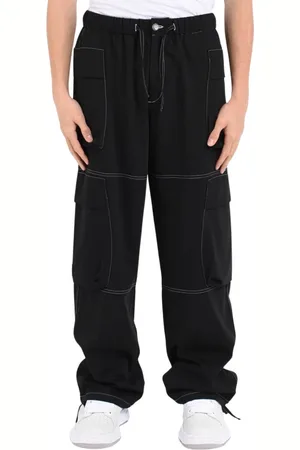 BONSAI Homme, Pantalons, Noir, Taille: S Pantalon cargo double style ample