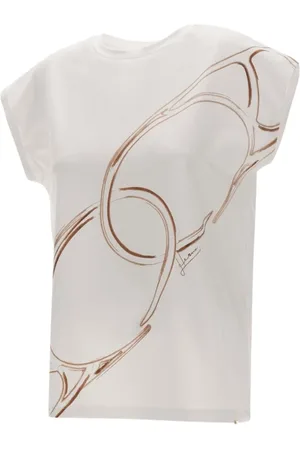 HERNO Femme, Tops, Blanc, Taille: 36 FR T-shirt en jersey interlock