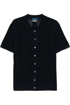 Daniele Fiesoli Homme, Chemises, Bleu, Taille: L Chemise Bleu Nuit Poignets Côtelés