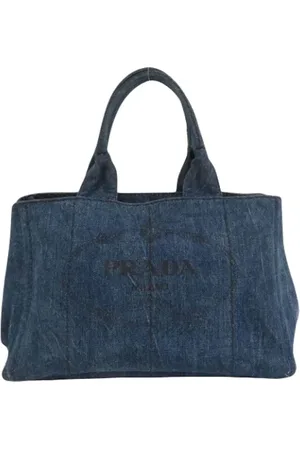 Prada Femme, Pre-owned, Bleu, Taille: ONE Size Pre-owned Denim sacs-prada