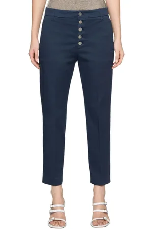 Dondup Femme, Pantalons, Bleu, Taille: W28 Pantalon en coton stretch Pantalone Nima