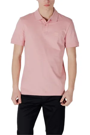 HUGO BOSS Homme, Tops, Rose, Taille: L Polo rose avec boutonnière
