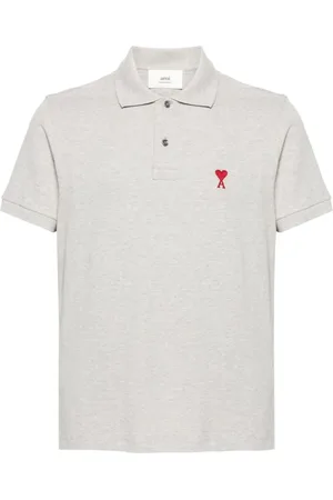 Ami Homme, Tops, Gris, Taille: S Casual Short Sleeve Polo Grey