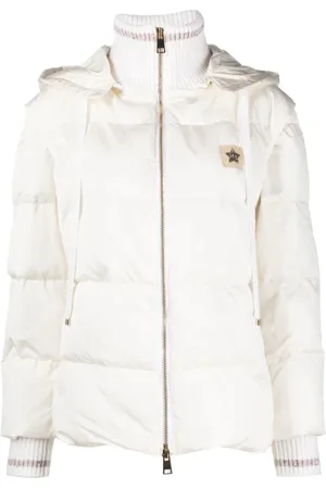 LORENA ANTONIAZZI Femme, Vestes, Blanc, Taille: 38 FR Veste Duvet Blanche Style Casual