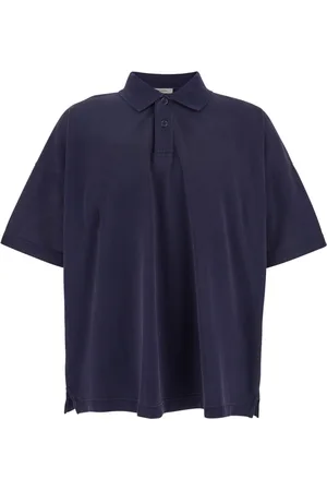 J.W.Anderson Homme, Tops, Bleu, Taille: M Polo Oversize Bleu avec Logo