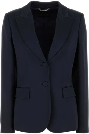 Alberta Ferretti Femme, Vestes, Bleu, Taille: 38 FR Navy Acetate Blend Blazer