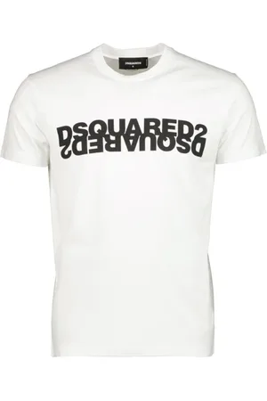 Dsquared2 Homme, Tops, Blanc, Taille: S T-shirt Blanc avec Imprimé