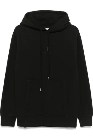C.P. Company Homme, Sweatshirts et sweats à capuche, Noir, Taille: L Sweat à Capuche Noir avec Logo