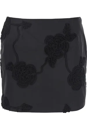 ROTATE Femme, Jupes, Noir, Taille: 38 FR Jupe Mini Noire Florale