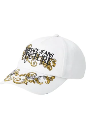 VERSACE Unisex, Accessoires, Blanc, Taille: ONE Size Casquette et Bonnet Blancs Brodés