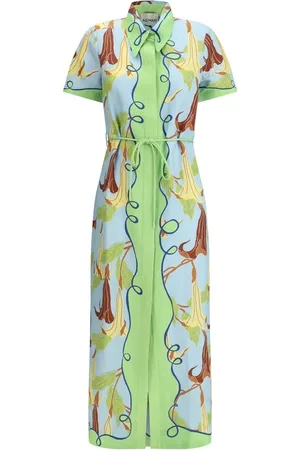 ALÉMAIS Femme, Robes, Multicolore, Taille: 42 FR Robe Chemisier Florale avec Ceinture