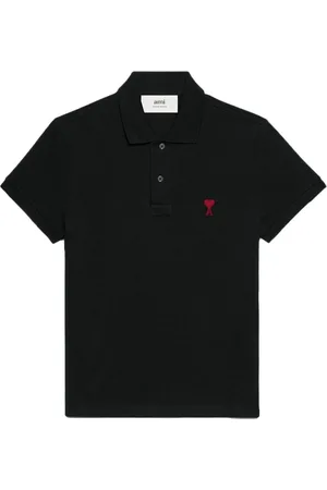 Ami Homme, Tops, Noir, Taille: M Polo Ami de Coeur Noir