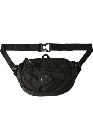C.P. Company Unisex, Sacs, Noir, Taille: ONE Size Sac Banane en Nylon avec Poche à Fermeture Éclair