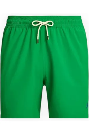 Ralph Lauren Homme, Maillots de bain, Vert, Taille: XL Traveler Mid Trunk Maillots de bain