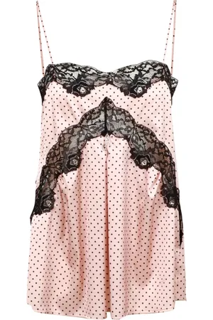 ANIYE BY Femme, Tops, Multicolore, Taille: 36 FR Satin Dentelle Pois Robe Camisole