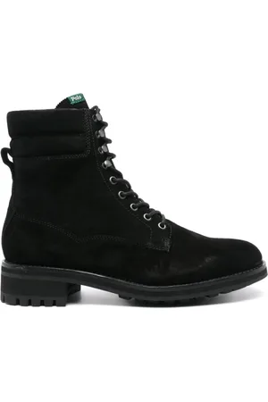 Ralph Lauren Homme, Chaussures, Noir, Taille: 46 EU Bottines en Cuir Noir