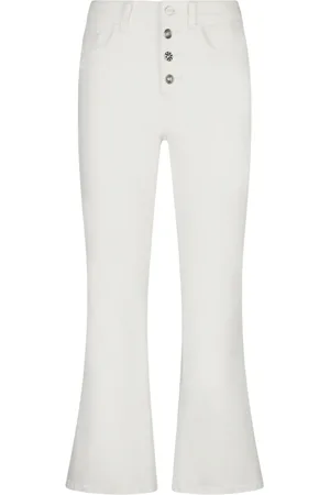Liu Jo Femme, Pantalons, Blanc, Taille: W27 Pantalon bootcut taille haute