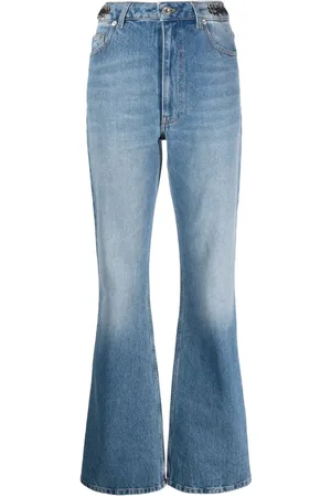 Paco rabanne Femme, Jeans, Bleu, Taille: 38 FR Jean Évasé Bleu pour Femmes