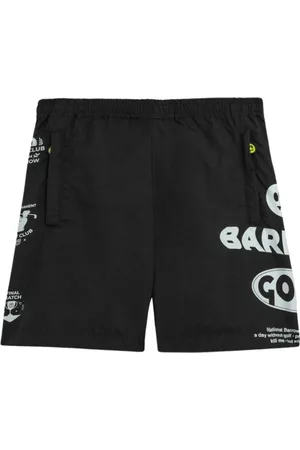 BARROW Homme, Shorts, Noir, Taille: L Short Bermuda en Popeline Imprimé