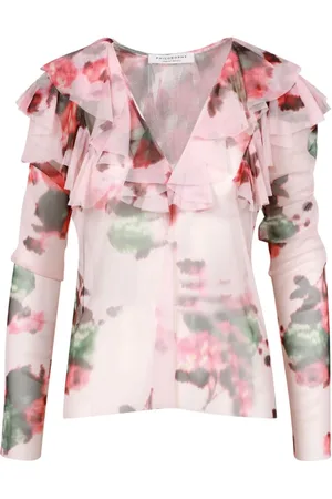 Serafini Femme, Blouses et Chemises, Multicolore, Taille: 40 FR Robe Rose en Tulle à Fleurs