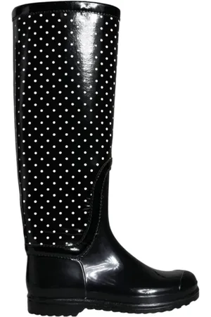 Dolce & Gabbana Femme, Chaussures, Noir, Taille: 36 EU Botte en Caoutchouc Noir