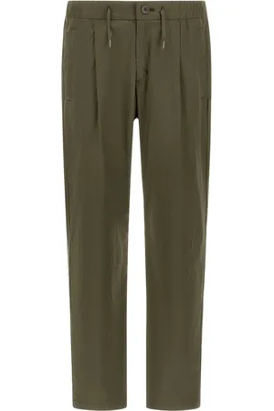 HERNO Homme, Pantalons, Vert, Taille: M Pantalon en coton léger stretch